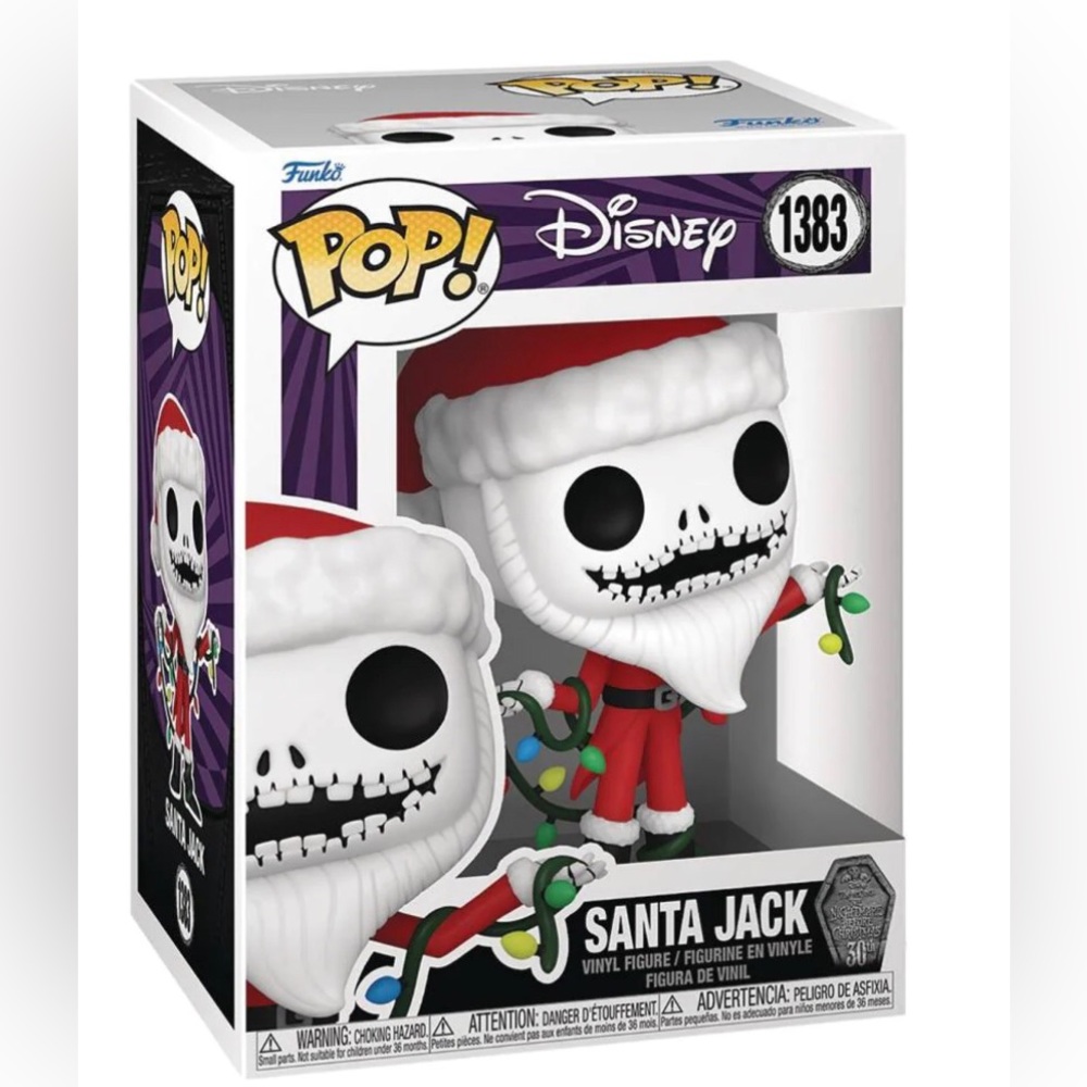 Funko Pop 1383 Santa Jack BNIB Jack Skellington Nightmare Before Christmas